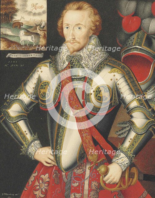 Portrait of Henry Windsor, 5th Baron Windsor (1562-1605), 1817. Creator: Harding, George Perfect (1781-1853).