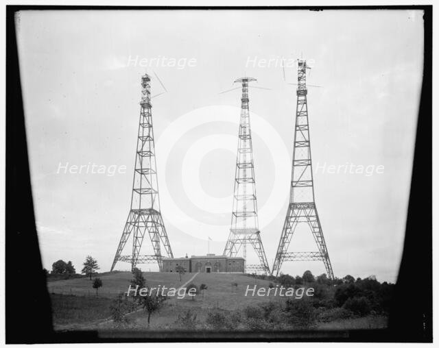 Radio towers, between 1910 and 1920. Creator: Harris & Ewing.