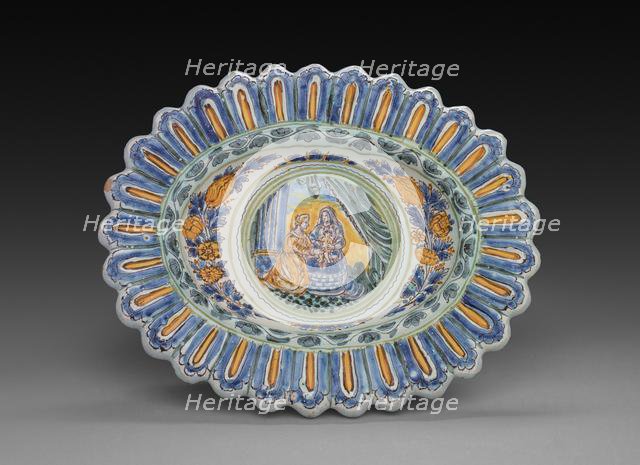 Platter, c. 1650-1680. Creator: Nevers Factory (French).