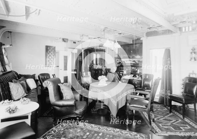 U.S.S. Kentucky, captain's cabin, 1900 or 1901. Creator: Unknown.