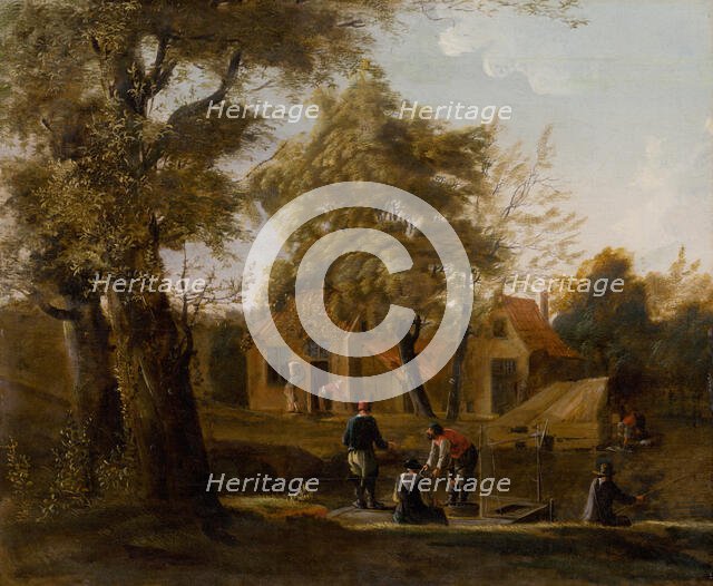 Fishermen on the River, 1650-1700. Creator: Unknown.