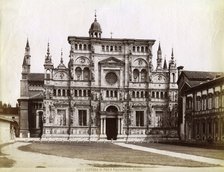 Facade, Church of the Certosa di Pavia (Charterhouse of Pavia) Lombardy, northern Italy, 1890. Artist: Unknown