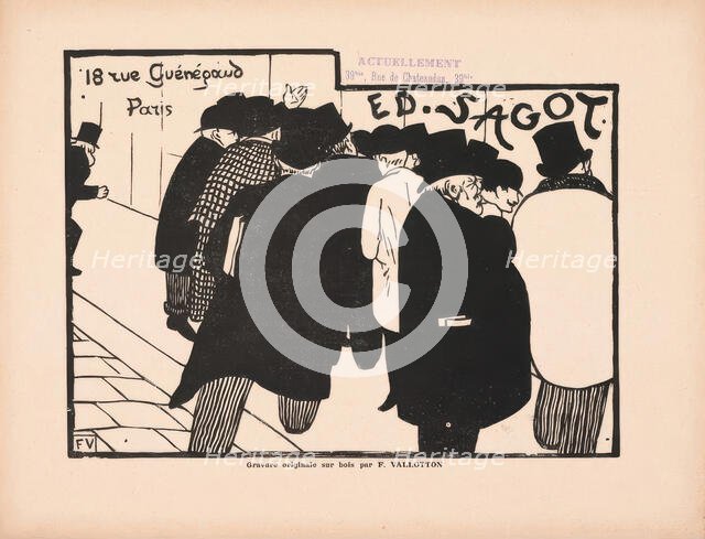 Ed Sagot--Les Amateurs d' Estampes, 1892. Creator: Felix Vallotton.