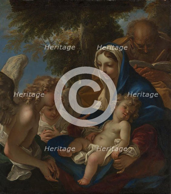 The Holy Family with Angels, ca. 1700. Creator: Sebastiano Ricci.