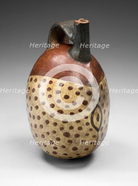 Handle Spout Vessel in Form of a Seed or Bean, 100 B.C./A.D. 500. Creator: Unknown.