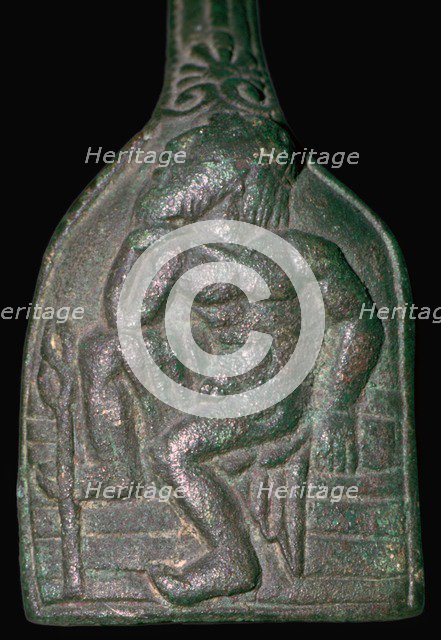 Etruscan bronze of an augur watching the flight of birds, 6th century BC. Artist: Unknown