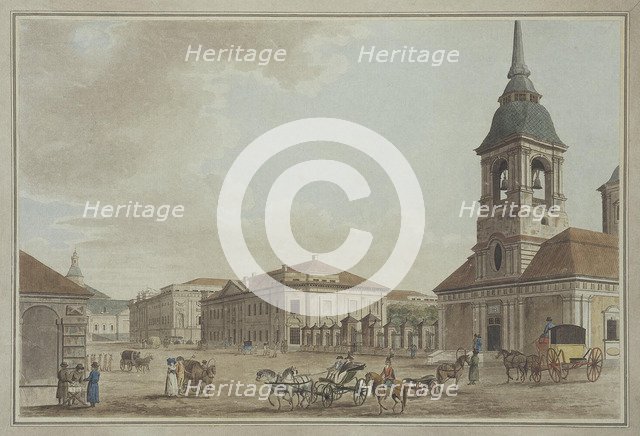 Liteyny Avenue in St. Petersburg, 1790. Artist: Malton, Thomas, the Elder (1726–1801)