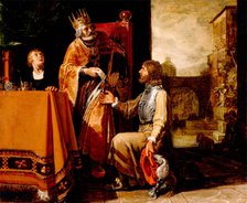 King David Handing the Letter to Uriah, 1611. Creator: Pieter Lastman.