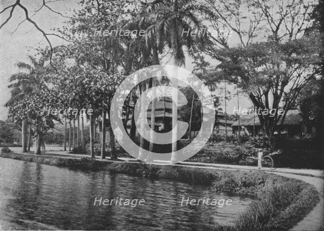'Kandy - A Picturesque Corner of the Lake', c1890, (1910). Artist: Alfred William Amandus Plate.