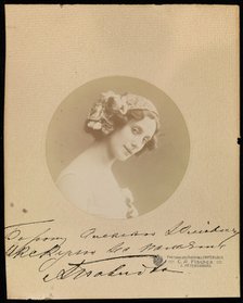 Ballet dancer Anna Pavlova, 1912.