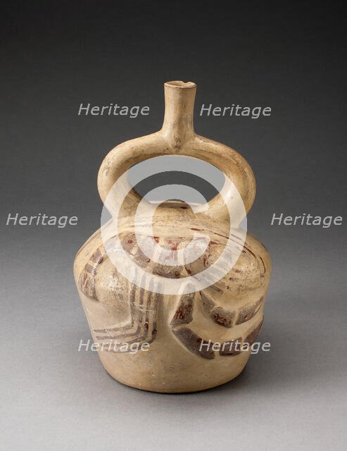 Stirrup Spout Vessel with Raised Lobster Motifs, 100 B.C./A.D. 500. Creator: Unknown.