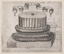 Speculum Romanae Magnificentiae: Corinthian base, 1544., 1544. Creator: Sebastiano Serlio.