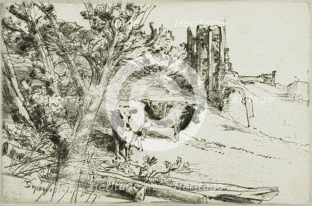 The Keep, 1877. Creator: Francis Seymour Haden.