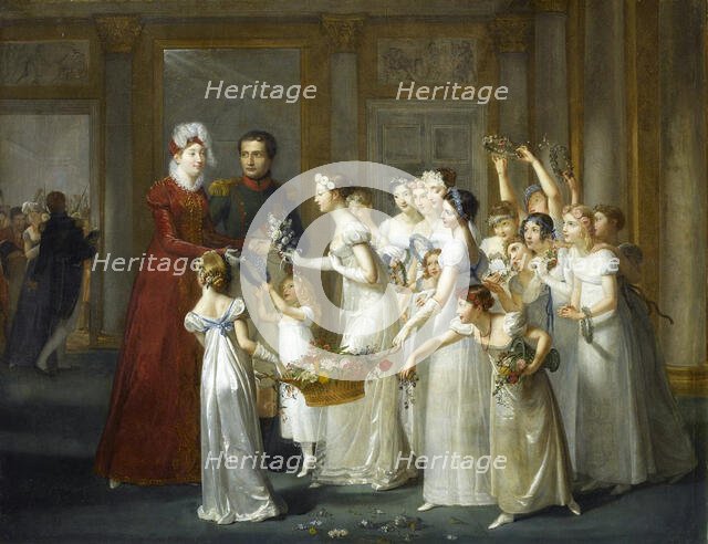 Arrival of Archduchess Marie-Louise in Compiègne, March 28, 1810, 1812. Creator: Auzou, Pauline (1775-1835).