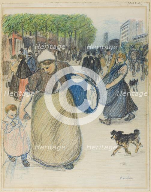 Street Scene, n.d. Creator: Theophile Alexandre Steinlen.