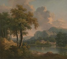 Wooded Hilly Landscape, 1785. Creator: Abraham Pether.