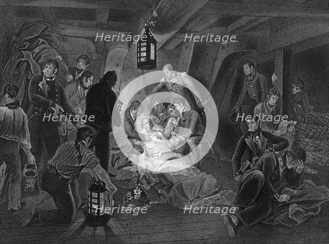 The death of Admiral Lord Nelson, 1805 (c1857). Artist: J Rogers