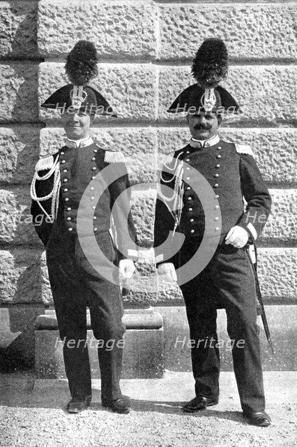 Two Italian policemen, 1922.Artist: Donald McLeish
