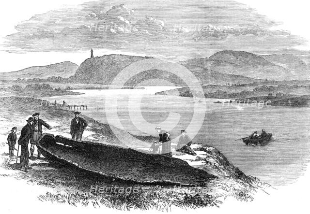 Ancient boat found in the bed of the River Forth at Stirling, 1874. Creator: Unknown.