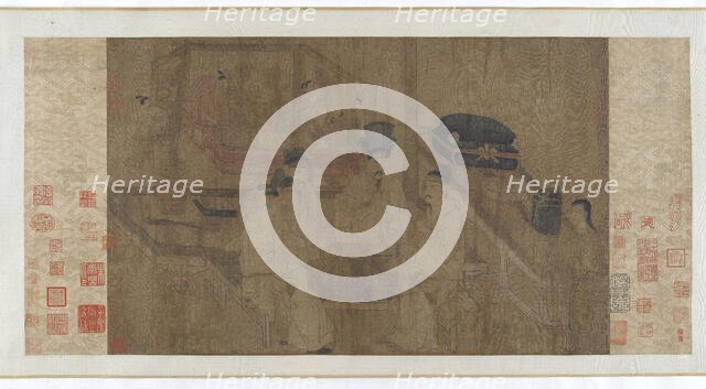 The Double Screen: Emperor Li Jing Watching his Brothers Play Weiqi, 14th century. Creator: Unknown.