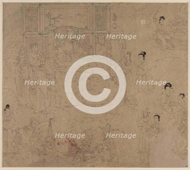 Album of Daoist and Buddhist Themes: Kings of Hells: Leaf 28, 1200s. Creator: Unknown.