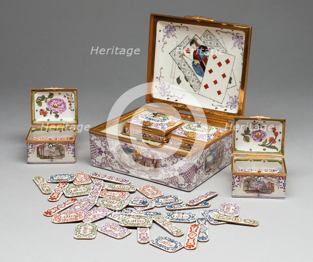 Gaming Set, Vienna, c. 1735. Creator: Du Paquier Porcelain Manufactory.
