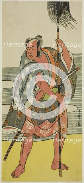 The Actor Ichimura Uzaemon IX as the Yakko Matahei in the Play Mukashi Otoko Yuki..., c. 1781. Creator: Shunsho.