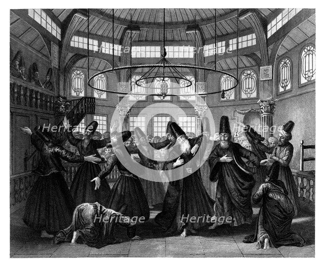 The Dance of Dervishes, c1870.Artist: W Forrest