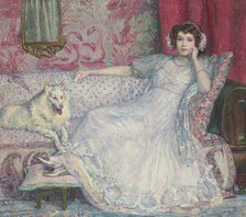 Portrait of Hélène Keller (The Lady in White), 1907. Creator: Rysselberghe, Théo van (1862-1926).