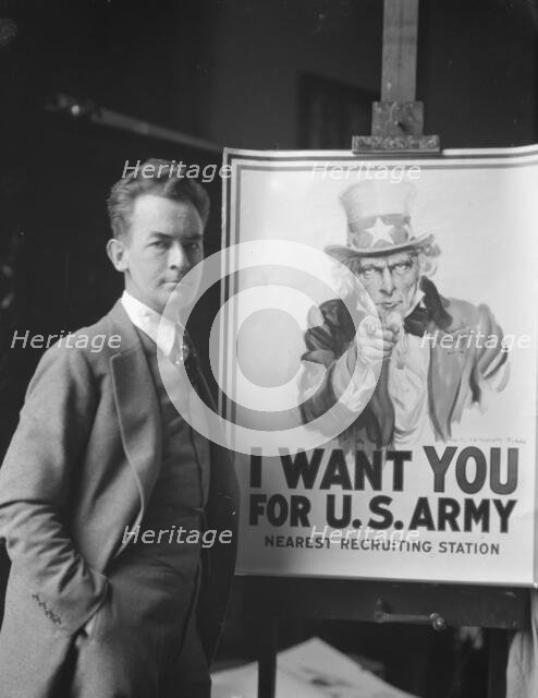 Flagg, Montgomery, Mr., portrait photograph, between 1917 and 1921. Creator: Arnold Genthe.