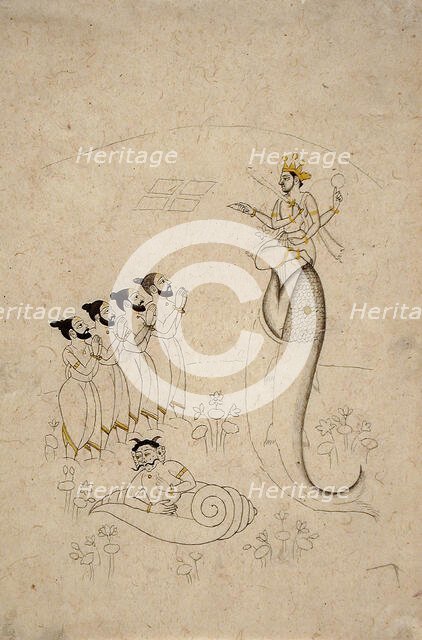 Matsya Avatar of Vishnu, between c1700 and c1725 or later. Creator: Unknown.