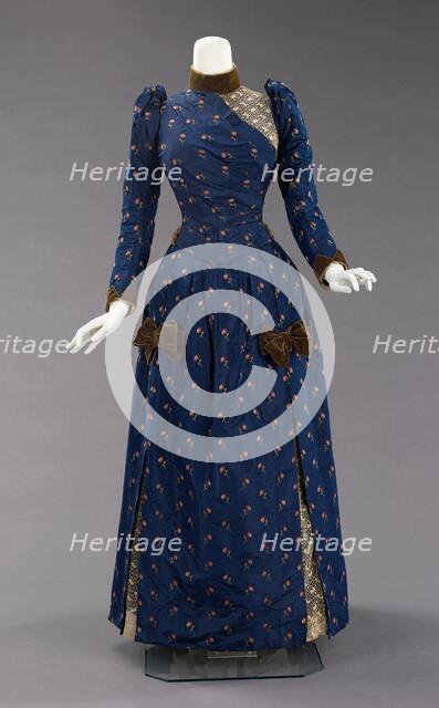 Afternoon dress, American, ca. 1888. Creator: Unknown.
