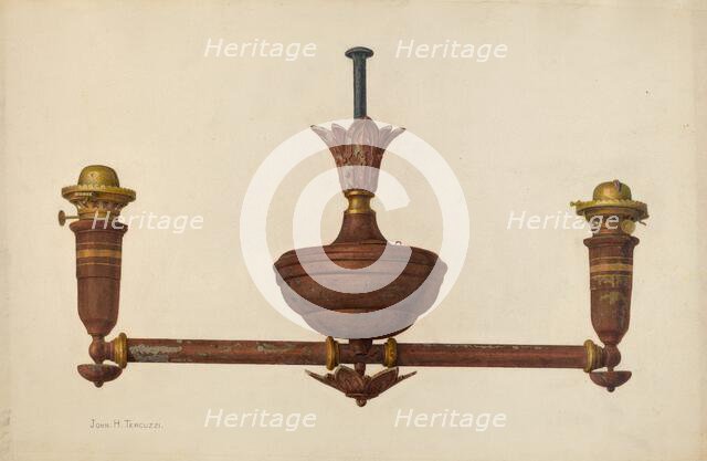 Chandelier, c. 1941. Creator: John H. Tercuzzi.