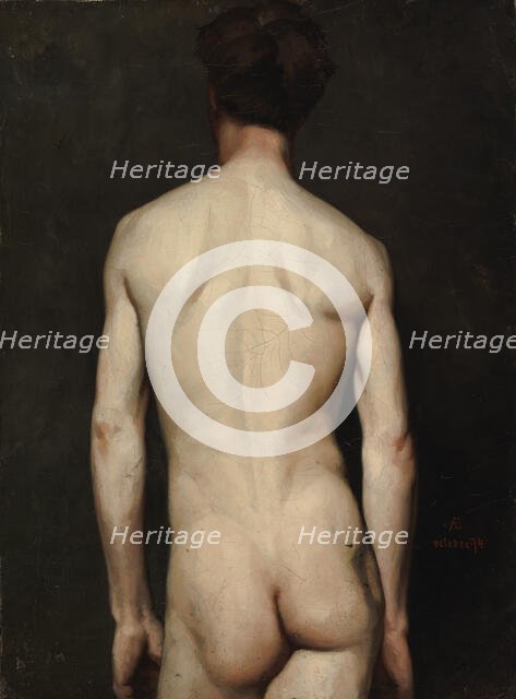 Male Model, academy study, 1874. Creator: Albert Edelfelt.
