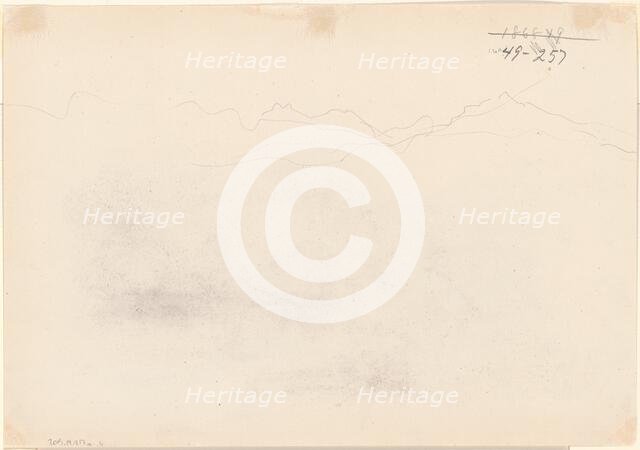 Mountains [verso], 1869. Creator: John Singer Sargent.