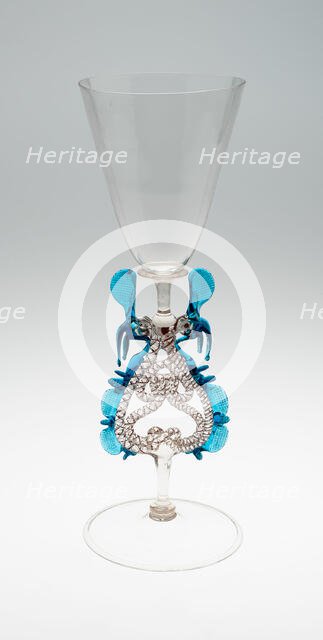 Winged Goblet (Flügelglas), Netherlands, c. 1670-c. 1690. Creator: Unknown.