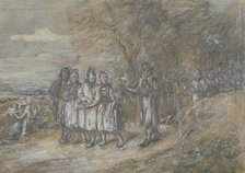 Hessian farm youths, c1840s. Creator: Jakob Dielmann.