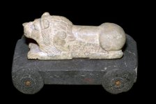 Persian lion mounted on a wheeled carriage. Artist: Unknown