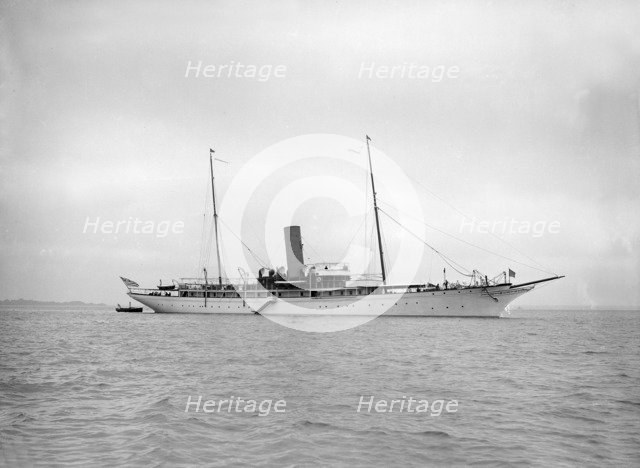 The steam yacht 'Cassandra', 1913. Creator: Kirk & Sons of Cowes.