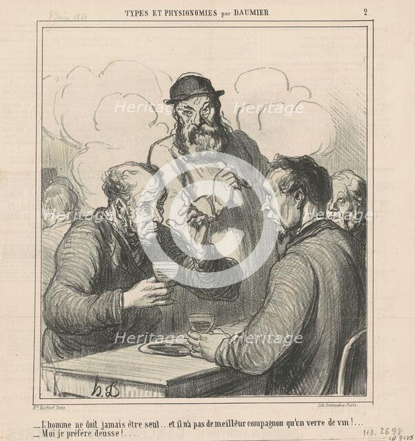 Un philosophe, 19th century. Creator: Honore Daumier.