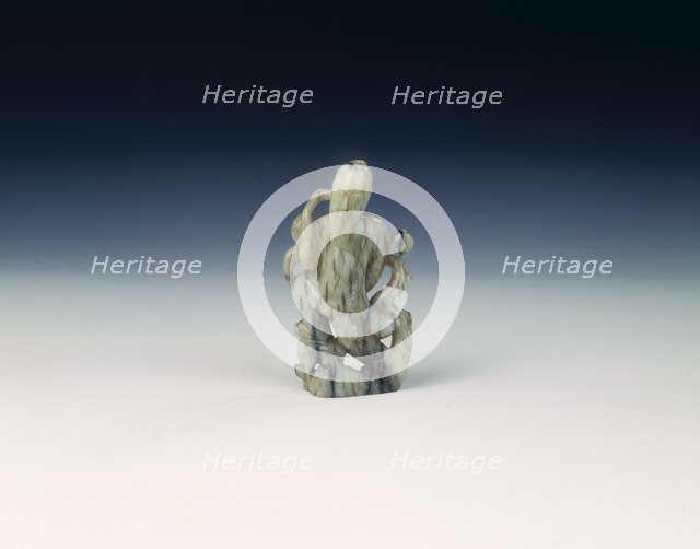 Jade immortal by a peach tree, late Ming dynasty, China, 1550-1644. Artist: Unknown