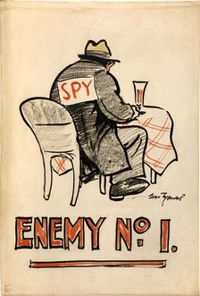 'Enemy No.1, World War II poster, 1939-1946. Creator: Central Office of Information.