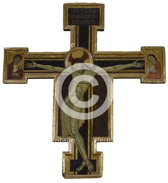 Crucifix with Mourning Virgin and St. John the Evangelist, c1270-1290. Creator: Unknown.