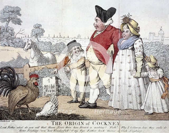 'The origin of Cockney,' London, c1800. Artist: Anon