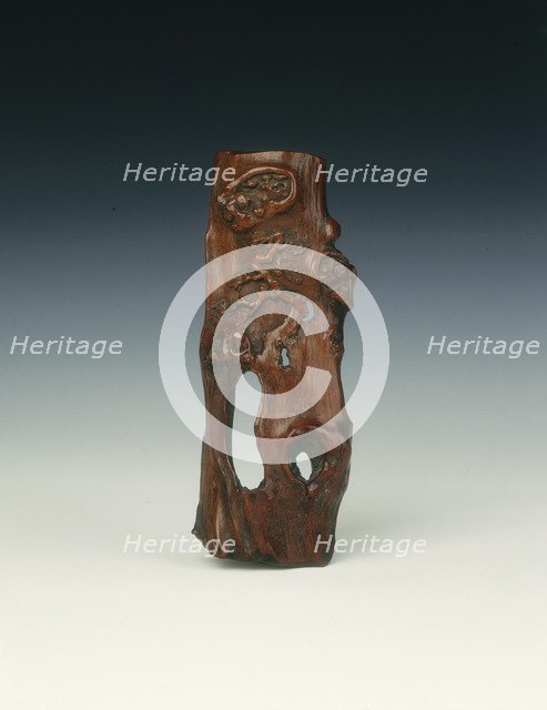 Wooden armrest, China, c1600-1650. Artist: Unknown