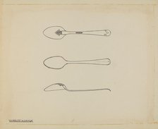 Silver Teaspoon, c. 1939. Creator: Kalamian Walton.