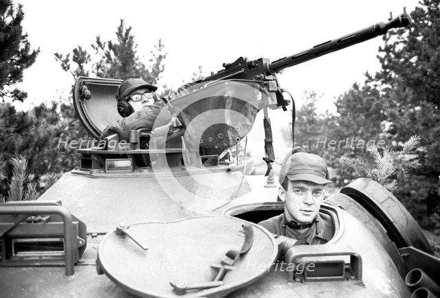 Swedish Army tank on manoeuvres, Scania, Sweden, 1967. Artist: Unknown