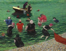 Bathers at Étretat, 1899. Creator: Vallotton, Felix Edouard (1865-1925).
