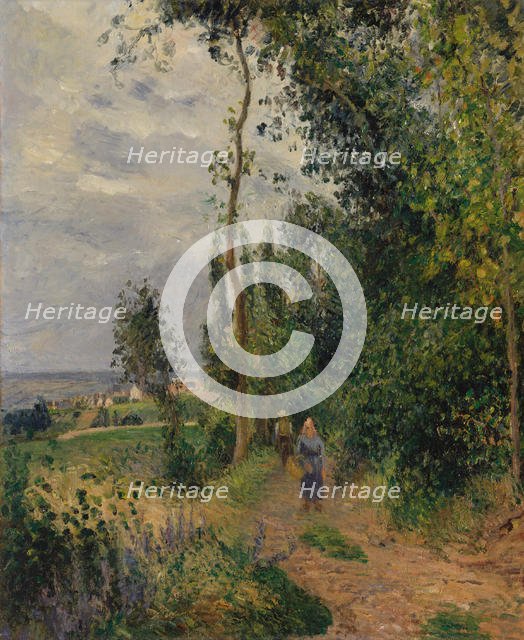 Côte des Grouettes, near Pontoise, probably 1878. Creator: Camille Pissarro.