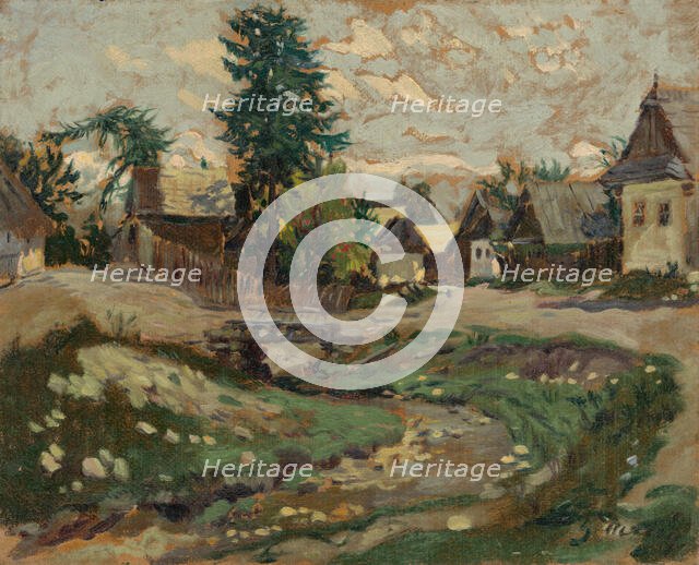 A Village Brook, 1935-1940. Creator: Gustav Mally.